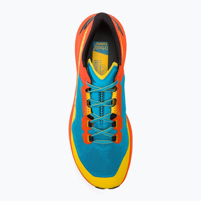 La Sportiva Prodigio men's running shoes tropical blue/cherry tomato 5