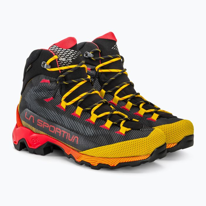 Men's trekking boots La Sportiva Aequilibrium Hike GTX carbon/yellow 4