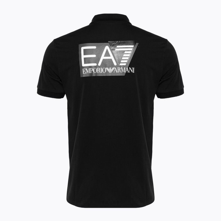 Men's EA7 Emporio Armani Train Visibility polo shirt black 2