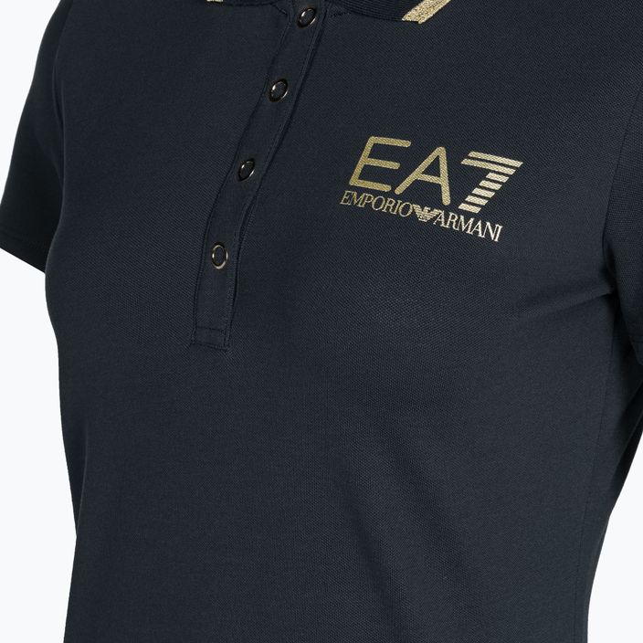 Women's EA7 Emporio Armani Train Core navy blue polo shirt 3