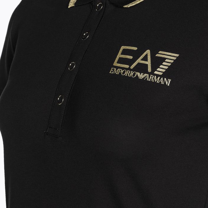 Women's EA7 Emporio Armani Train Core black polo shirt 3
