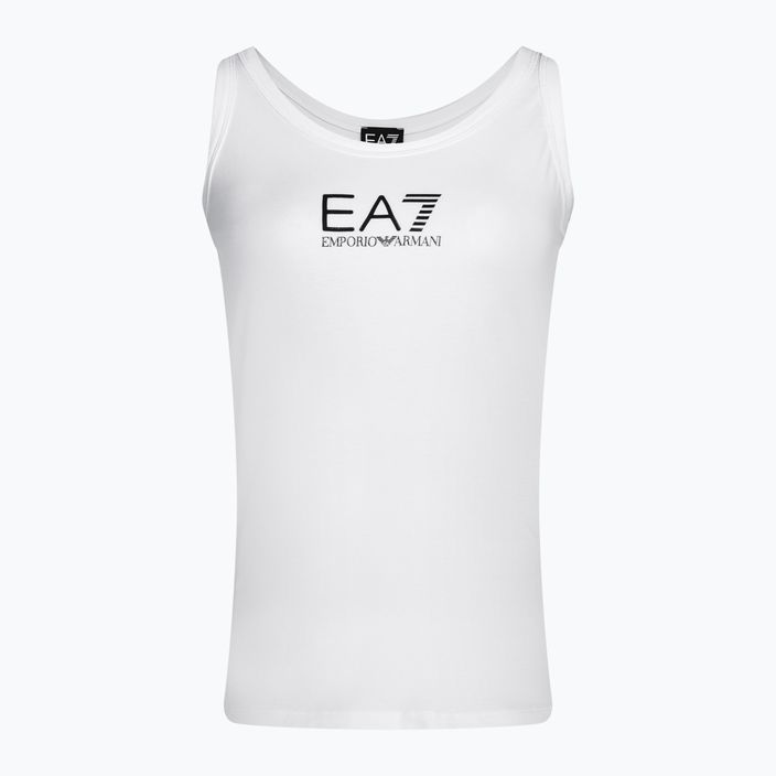 Women's tank top EA7 Emporio Armani Train Shiny white/logo black