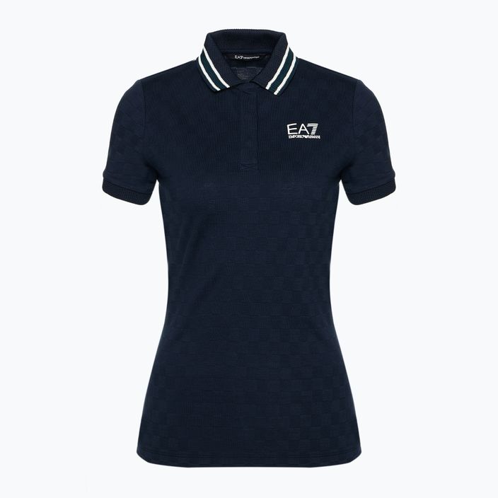 Women's EA7 Emporio Armani Golf Pro Polo Damier armani blue T-shirt