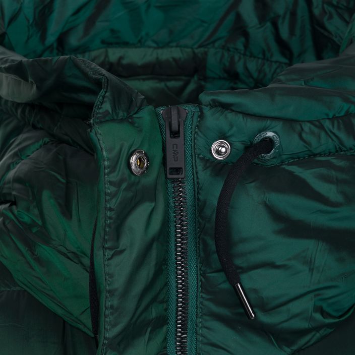 Women's CMP Coat Fix Hood Down Jacket Green 32K3136 3
