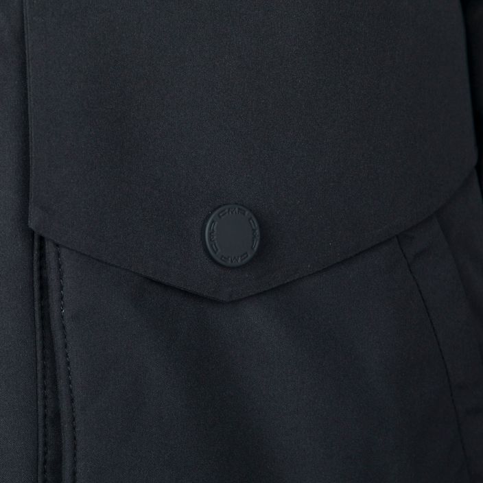 Women's CMP Parka Zip Hood rain jacket black 32K3206F 3