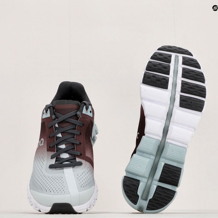 Women's running shoes On Cloudflow grey maroon 3599231 19