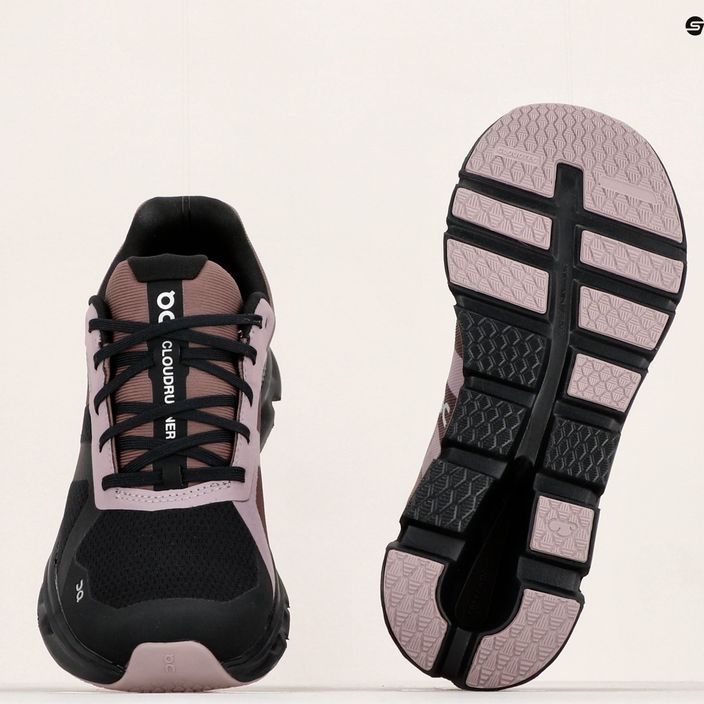 Women's running shoes On Cloudrunner Waterproof black-brown 5298636 14
