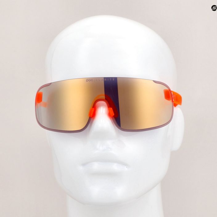 Bicycle goggles POC Elicit fluorescent orange translucent/clarity road gold 9