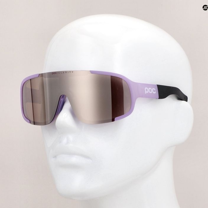Bicycle goggles POC Aspire purple quartz translucent/clarity road silver 6