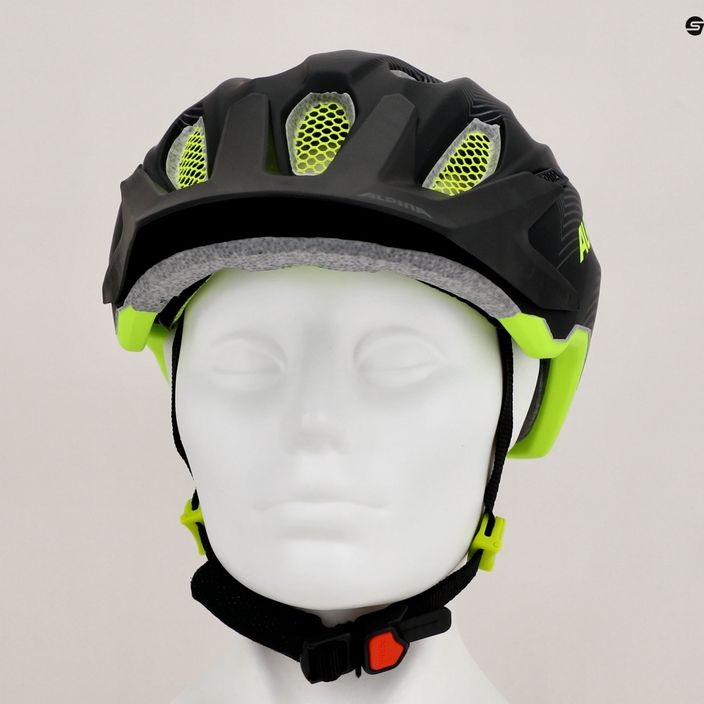 Children's bicycle helmet Alpina Carapax black neon/yellow 9
