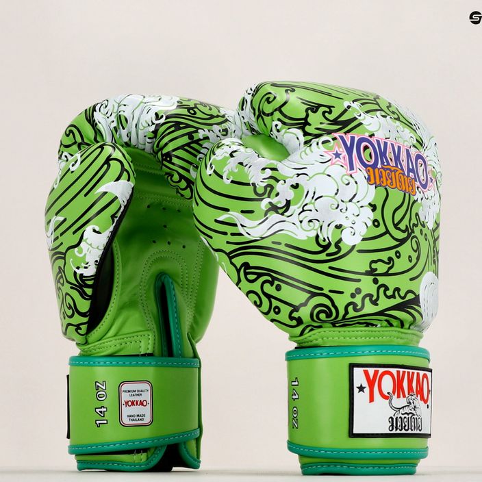YOKKAO Hawaiian green boxing gloves FYGL-71-20 6