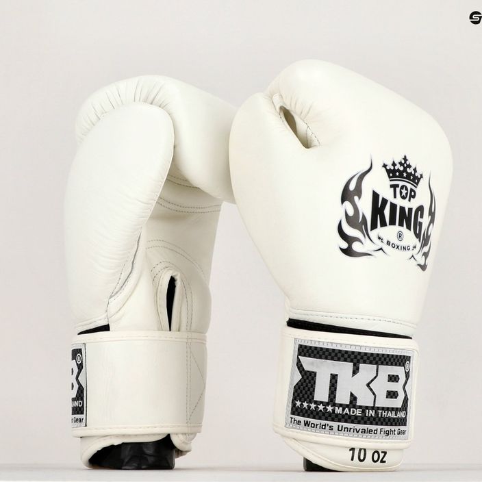 Top King Muay Thai Ultimate boxing gloves white TKBGUV-WH 7
