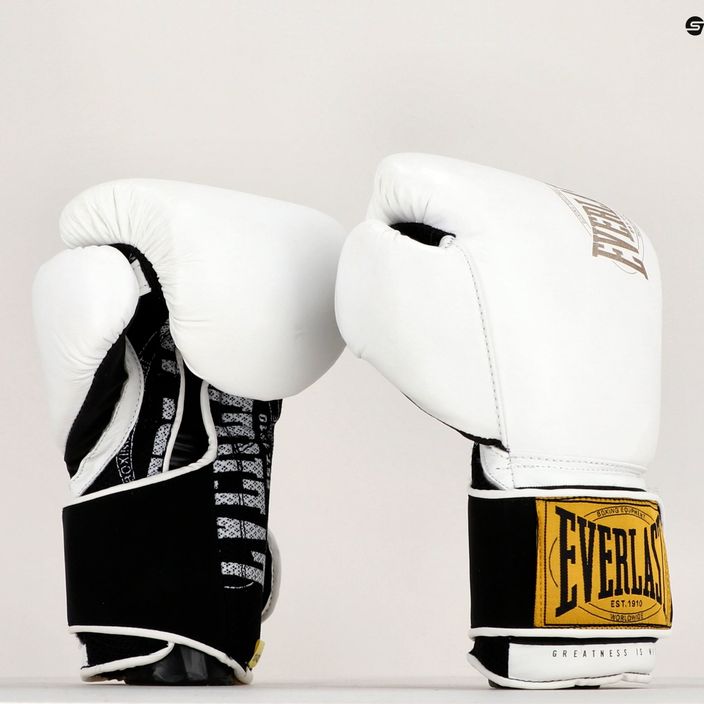 Everlast 1910 Classic white boxing gloves EV1910 7
