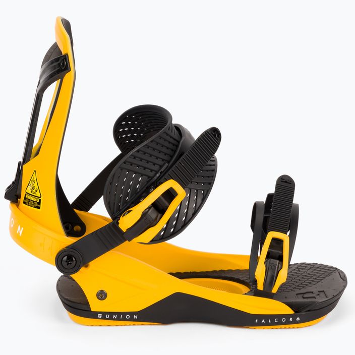 Union Falcor yellow men's snowboard bindings 212012 2