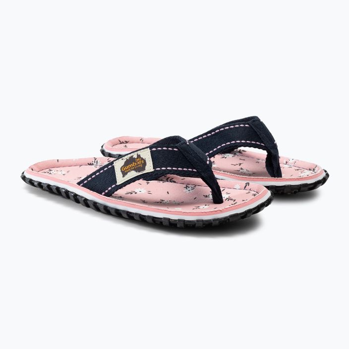Gumbies Islander pink DITSY women's flip flops 5