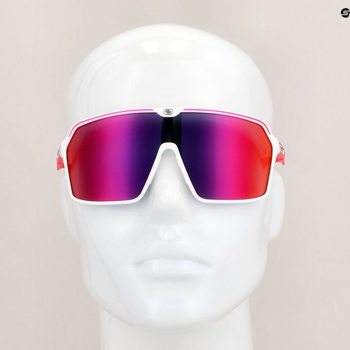 Rudy Project Spinshield white and pink fluo matte/multilaser red cycling glasses SP7238580004 8