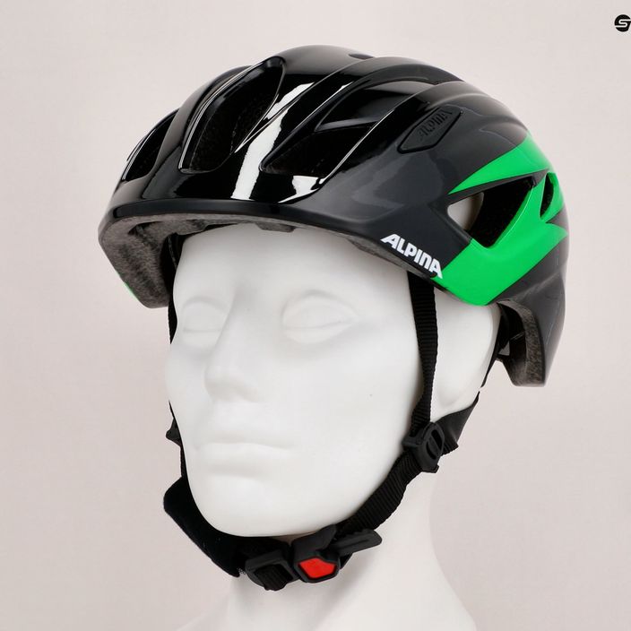 Children's bicycle helmet Alpina Pico black/green gloss 9