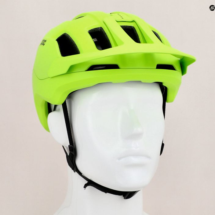 Bicycle helmet POC Axion fluorescent yellow/green matt 11