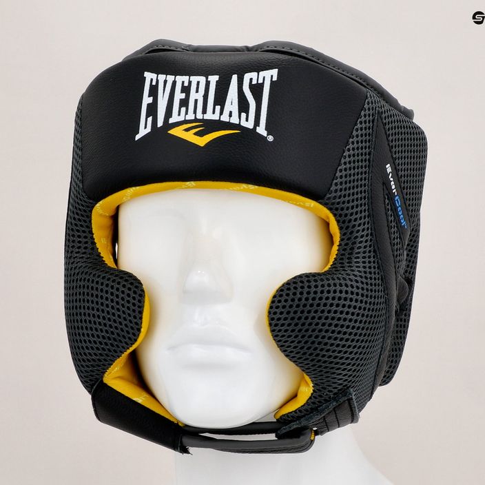 Everlast C3 Evercool Pro Premium Leather boxing helmet black EV3711 7