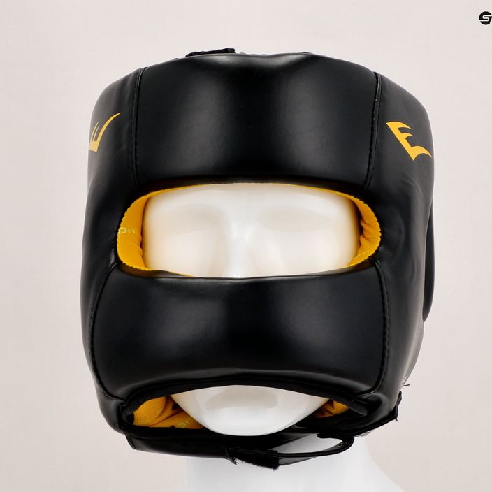 Everlast Elite Lea Headgear men's boxing helmet black EV 720 6