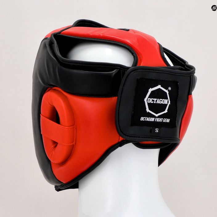 Octagon Plain red boxing helmet 5