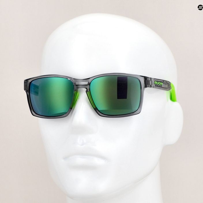 Rudy Project Spinair 57 crystal graphite/polar 3fx hdr multilaser green sunglasses SP5761950000 12