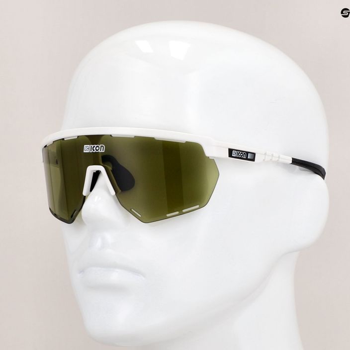 SCICON Aerowing white gloss/scnpp green trail cycling glasses EY26150800 11