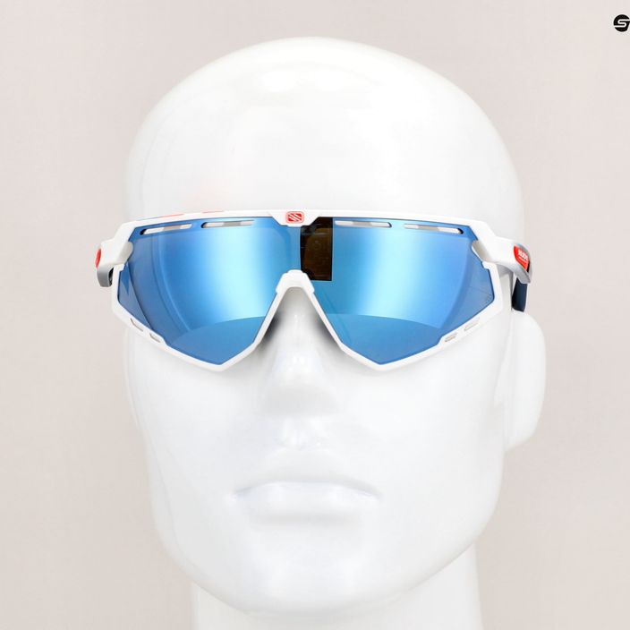 Rudy Project Defender white gloss / fade blue / multilaser ice cycling glasses SP5268690020 9