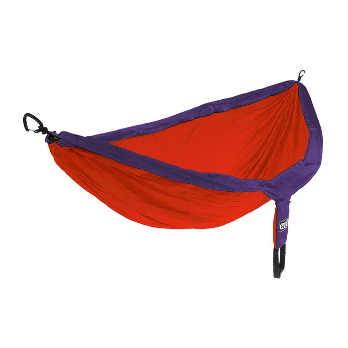 ENO DoubleNest hiking hammock orange/violet 2