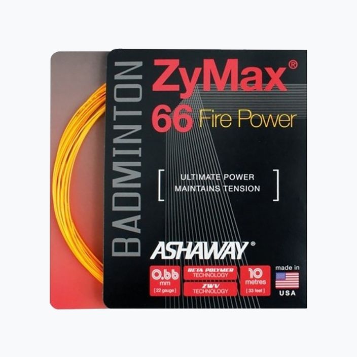 Badminton string ASHAWAY ZyMax 66 Power - set orange