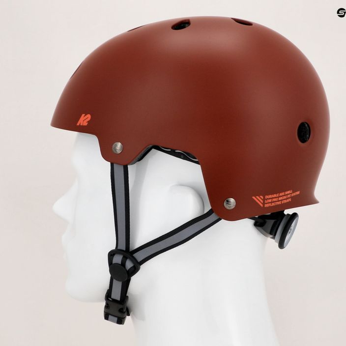 K2 Varsity Pro red-orange helmet 13
