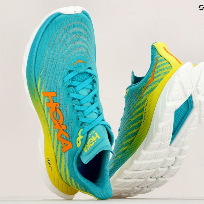 Women's running shoes HOKA Mach 5 blue/yellow 1127894-CEPR 12