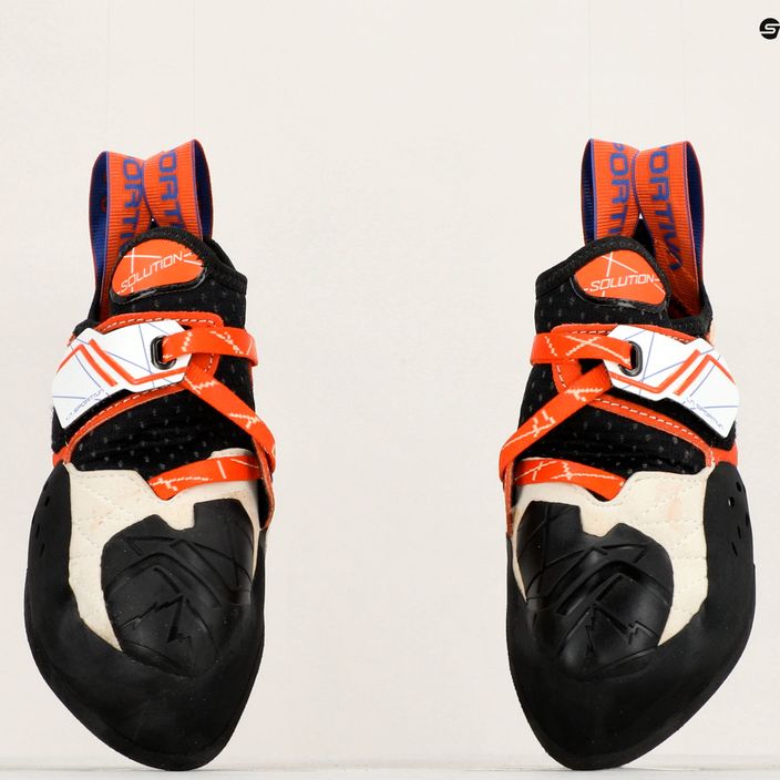 La Sportiva men's climbing shoe Solution white-orange 20H000203 18