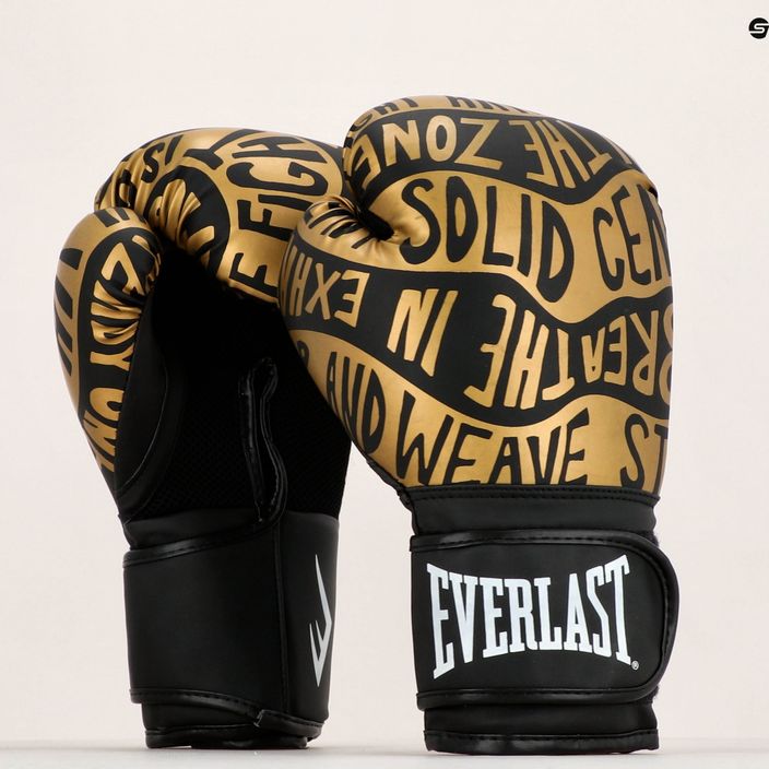 Everlast Spark black/gold boxing gloves EV2150 BLK/GLD 9
