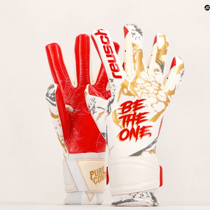 Reusch Pure Contact Gold X GluePrint goalkeeper's gloves white 5370075-1011 9