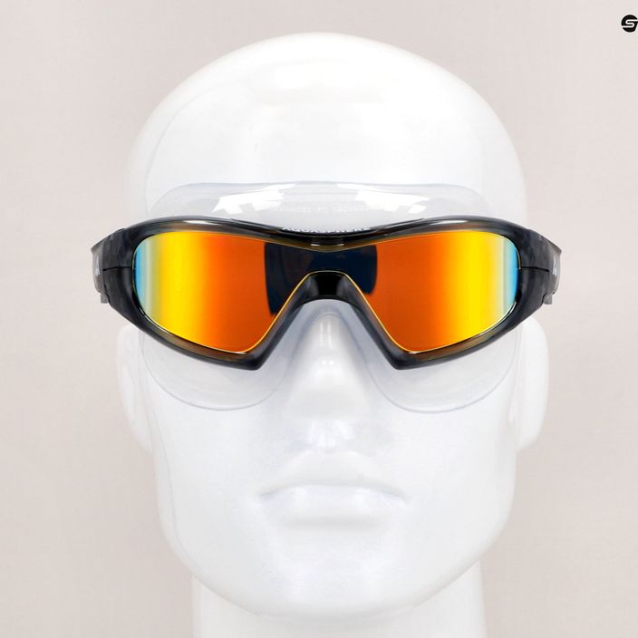 Aquasphere Vista Pro dark gray/black/mirror orange titanium swim mask MS5591201LMO 8