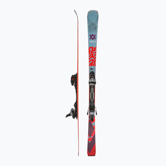 Völkl Deacon 72 + RMotion3 12 GW downhill skis light blue/flo red/pearl red 2