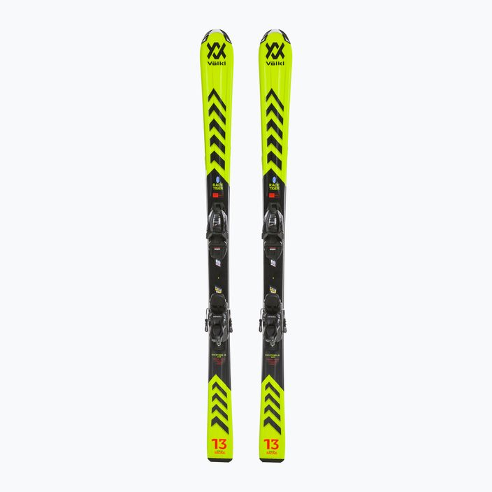 Children's downhill skis Völkl Racetiger Junior Yellow + 7.0 VMotion Jr yellow/black