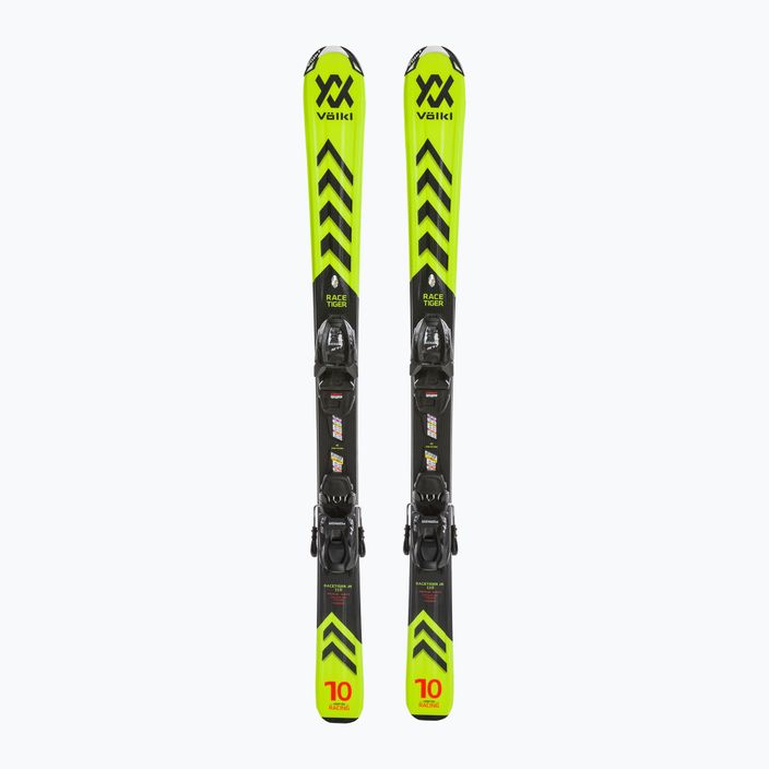 Children's downhill skis Völkl Racetiger Junior Yellow + 4.5 VMotion Jr yellow/black