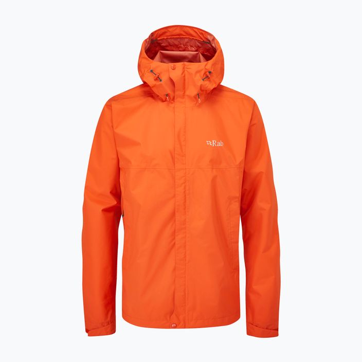 Rab Downpour Eco men's rain jacket orange QWG-82 5