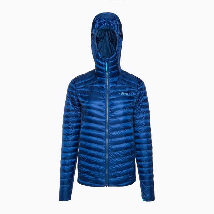Women's down jacket Rab Cirrus Flex 2.0 Hoody blue QIO-69