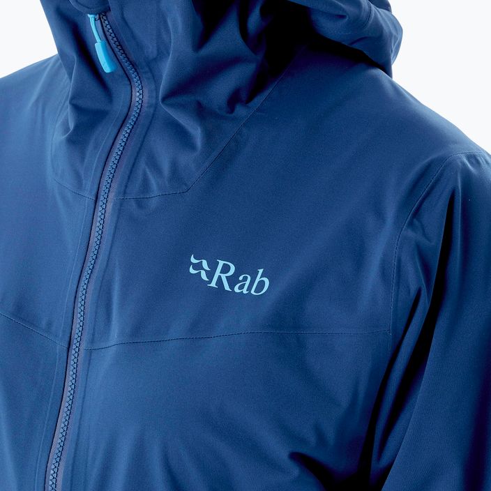 Rab Kinetic 2.0 women's rain jacket blue QWG-75 4