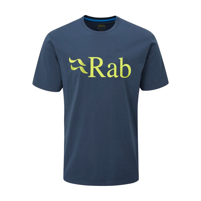 Men's Rab Stance Logo SS trekking t-shirt navy blue QCB-08-DI 3