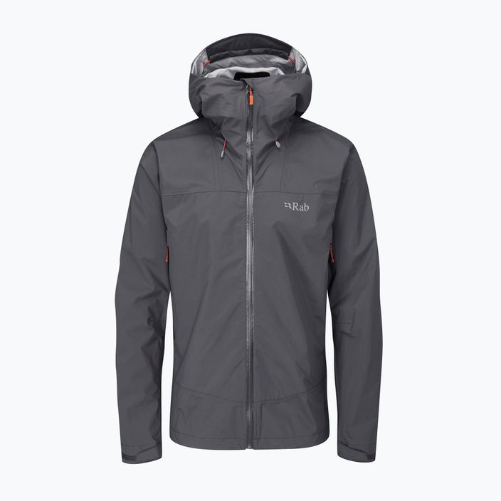 Rab Downpour Plus 2.0 men's rain jacket grey QWG-78-GRH 2