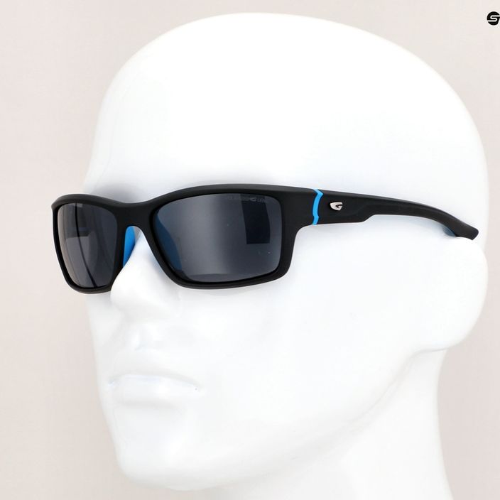 GOG Alpha outdoor sunglasses matt black / blue / smoke E206-2P 9