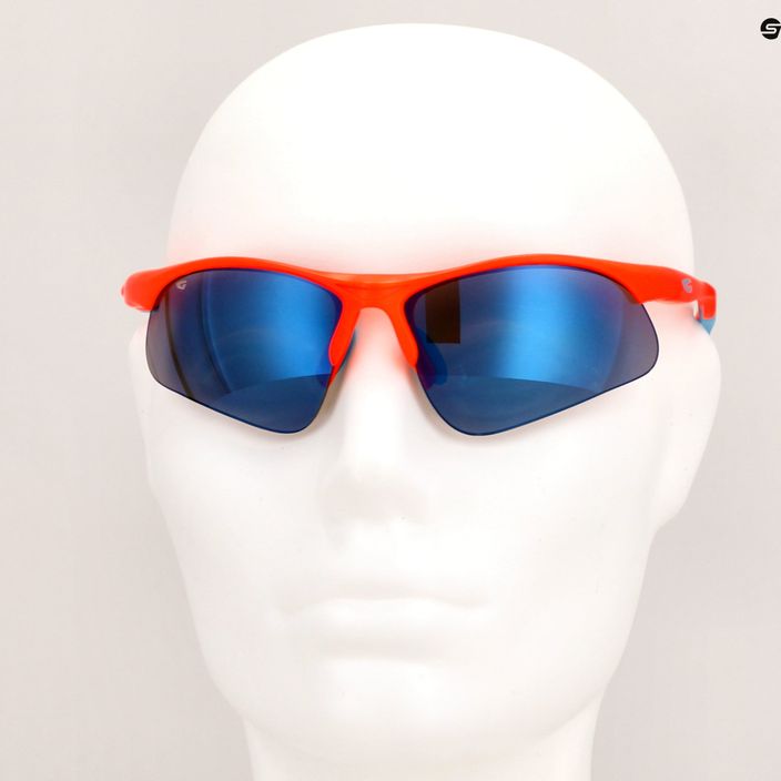GOG Balami matt neon orange / blue / blue mirror children's cycling glasses E993-3 9