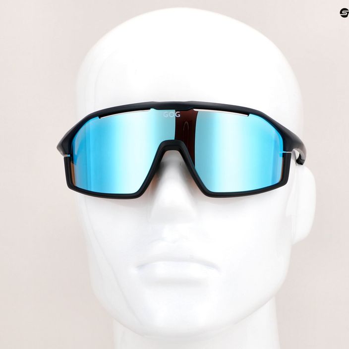 GOG cycling glasses Odyss matt navy blue / black / polychromatic white-blue E605-3 7