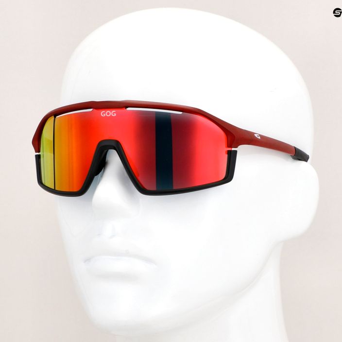 GOG cycling glasses Odyss matt burgundy / black / polychromatic red E605-4 7