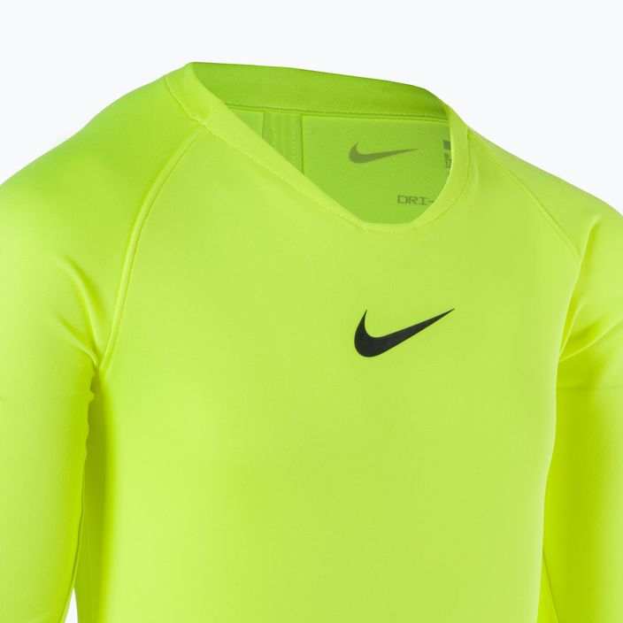 Nike Dri-FIT Park First Layer volt/black children's thermoactive longsleeve 3