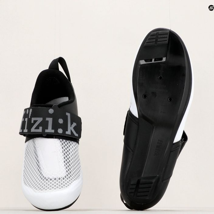 Men's Fizik Transiro Hydra triathlon shoes white and black TRR5PMR1K2010 18